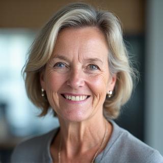 Headshot of Brenda Miller, a friendly woman in her 50s.